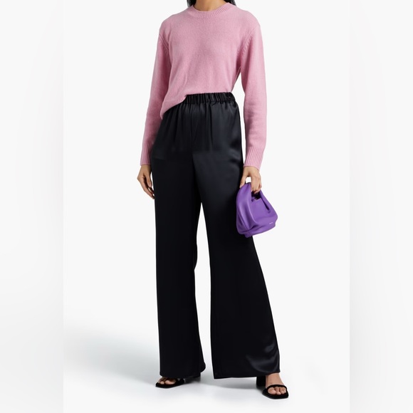 Frame Denim Pants - Frame Denim Wide Leg Satin Silky Pants